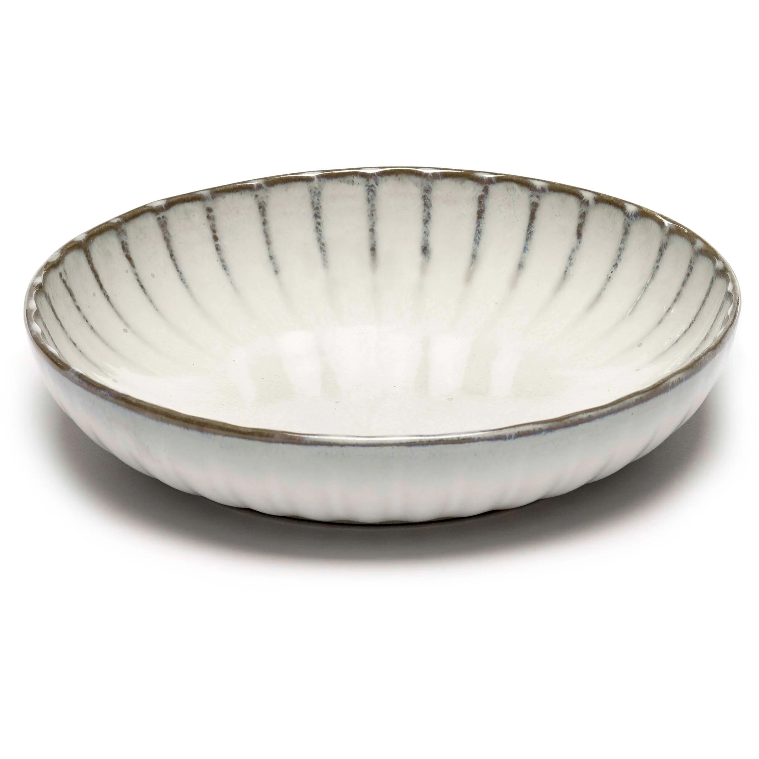 Serax Inku Deep Plate Small White - Dybe tallerkner Stent&oslash;j Hvid - B5120243W