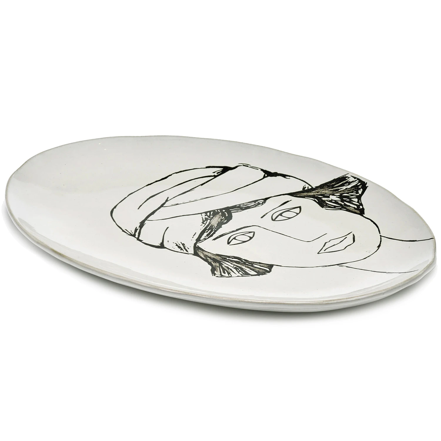 Serax La M&egrave;re Serveringsfad 37.5 Cm - &oslash;vrige-tallerkner-fad Stent&oslash;j Off-White - B5123032-006