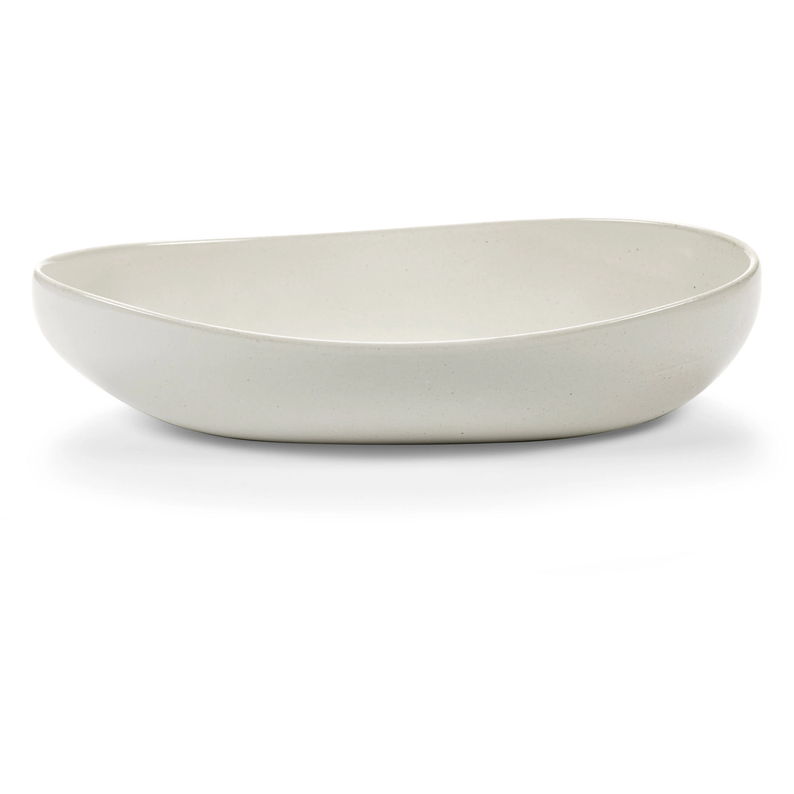 Serax Out Of Lines Serveringssk&aring;l Oval - Serveringssk&aring;le Stent&oslash;j Hvid - B3624013-005