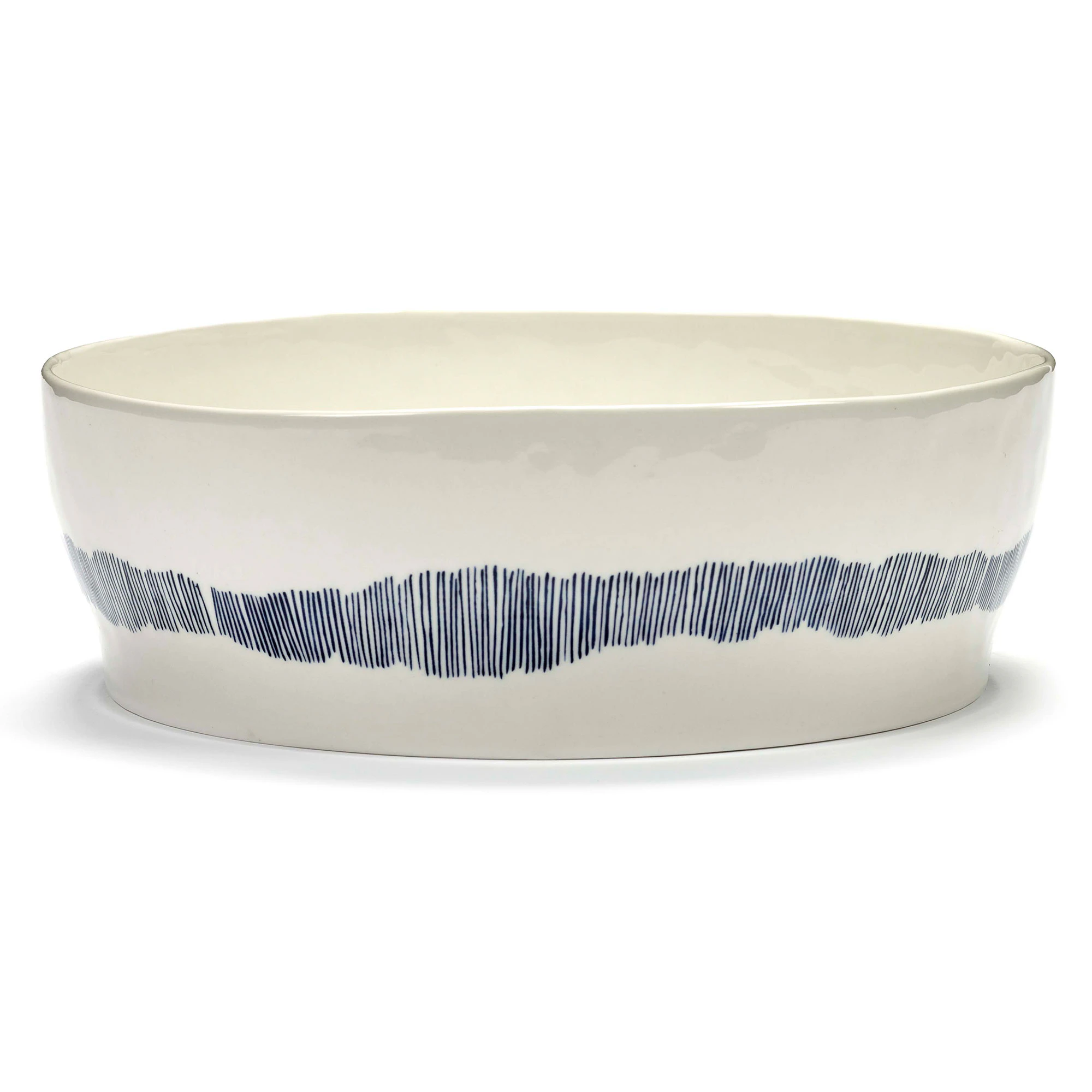 Serax Feast Salad Bowl 28,5 Cm White / Blue - Salatsk&aring;le Stent&oslash;j Hvid - B8921015B