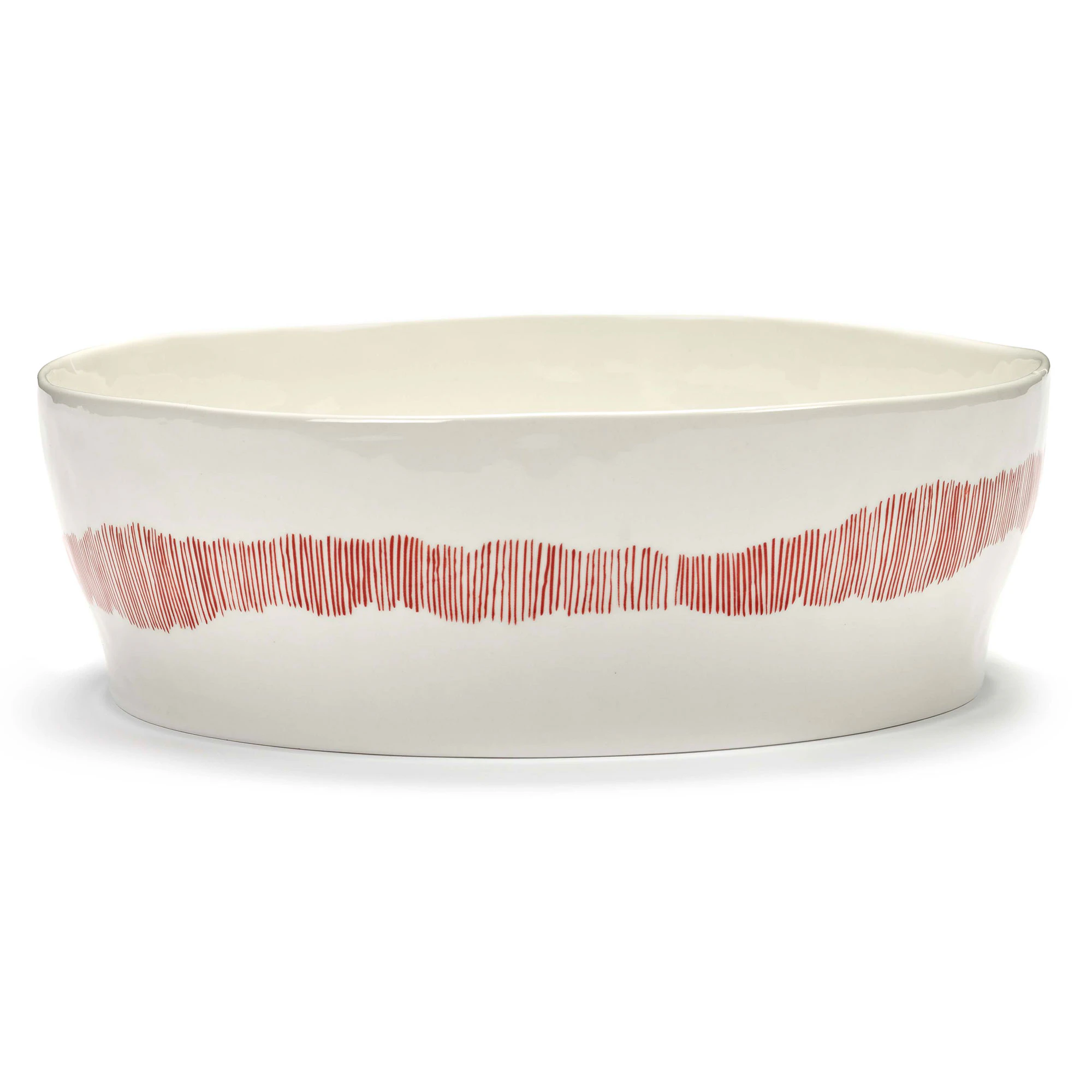 Serax Feast Salad Bowl 28,5 Cm White / Red - Salatsk&aring;le Stent&oslash;j Hvid - B8921015A