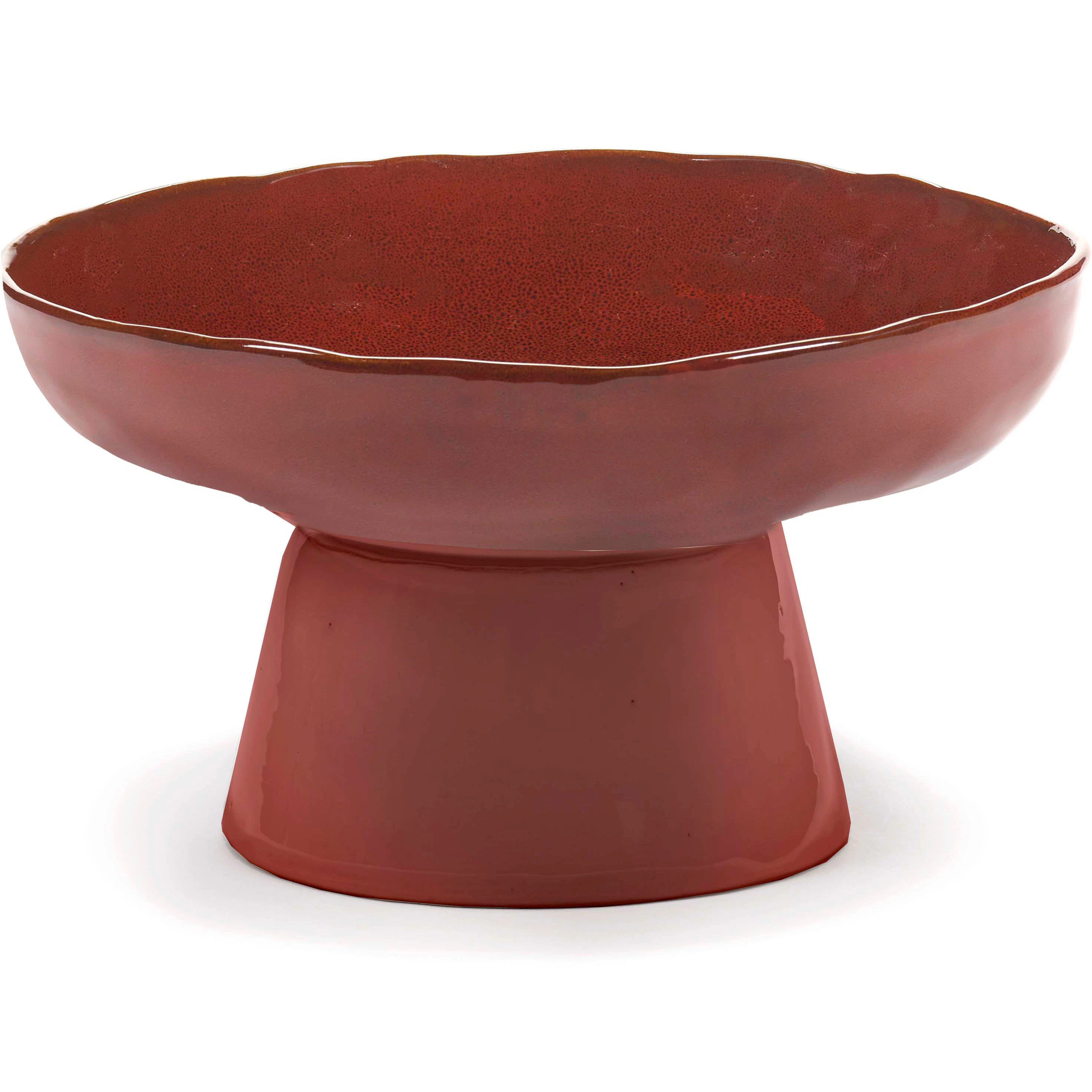 Serax La M&egrave;re Sk&aring;l Med Fod - Serveringssk&aring;le Stent&oslash;j Venetian Red - B5123039-317