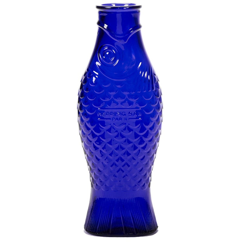 Fish & Fish Vase 1 L, Koboltblå