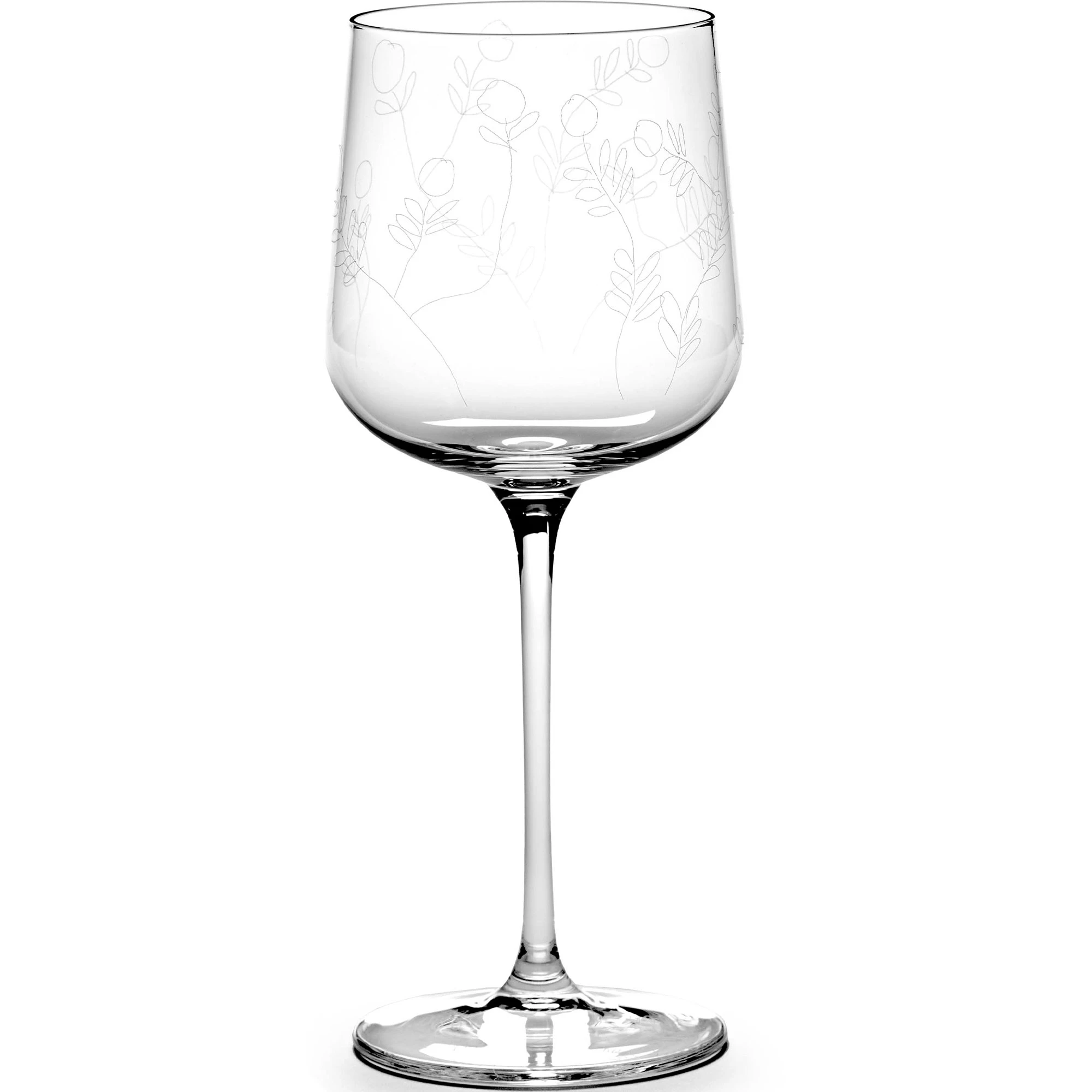 Serax Midnight Flowers Hvidvins 40 Cl - Vinglas Glas Transparent - B0823302-050