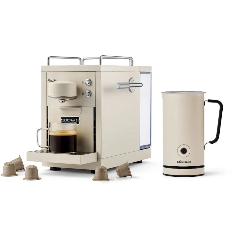 Original 2.0 Kapselmaskine & Mælkeskummer, Beige