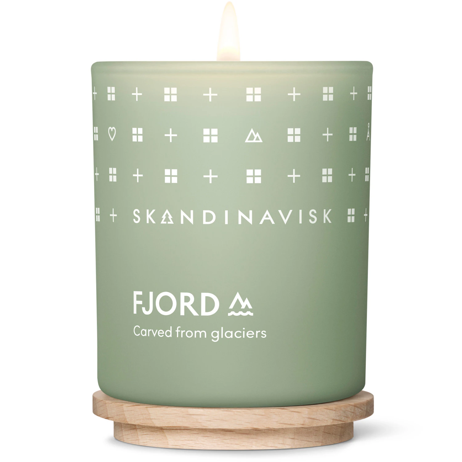 Skandinavisk Fjord Scented Candle With Lid Duftlys Light Green S - Duftlys B&oslash;g Lysegr&oslash;n - 20201