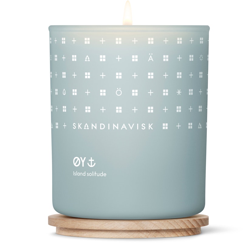 ØY Duftlys med Låg, Lyseblåt L