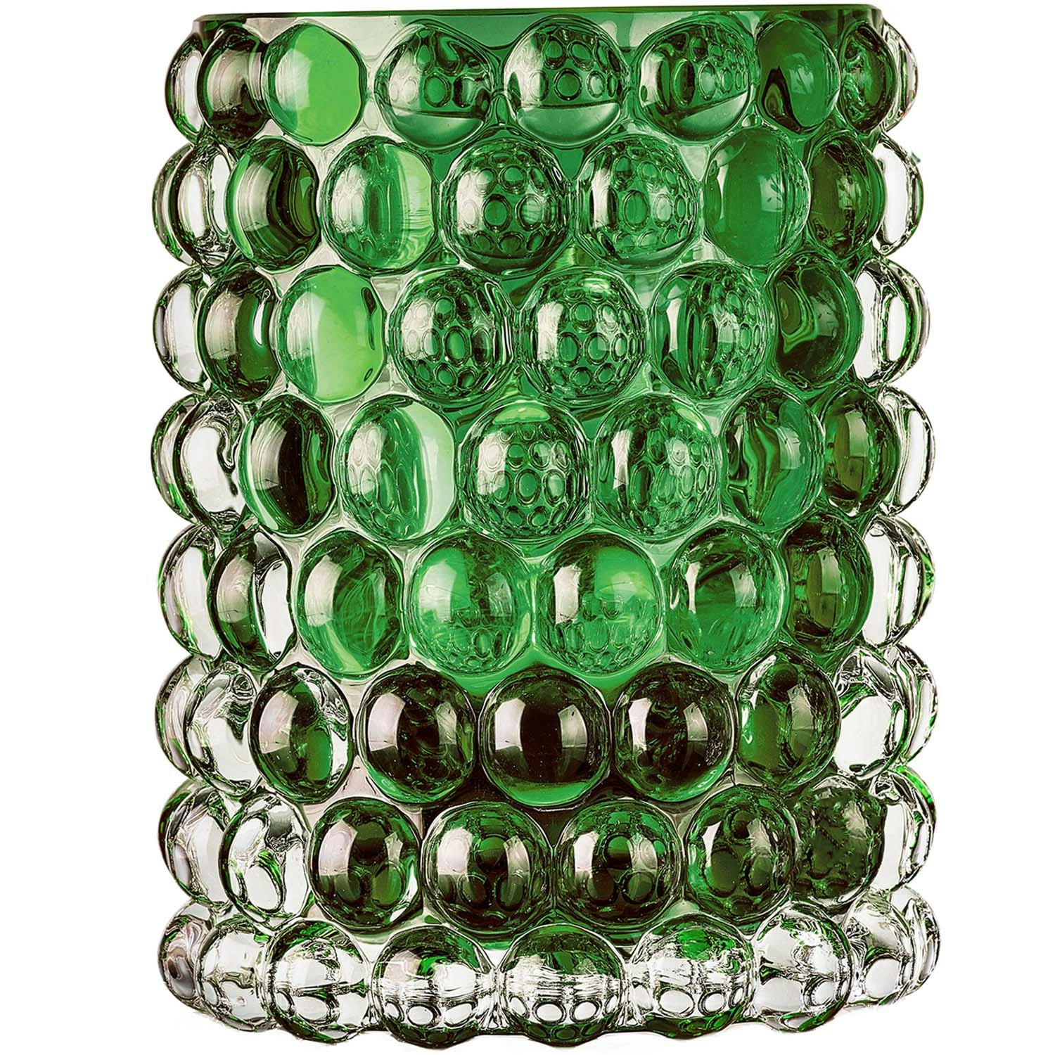 Skogsberg & Smart Hurricane Boule Lysestage Large 18 Cm - Lysestager Glas Gr&oslash;n - SSHURRBOULELRG004