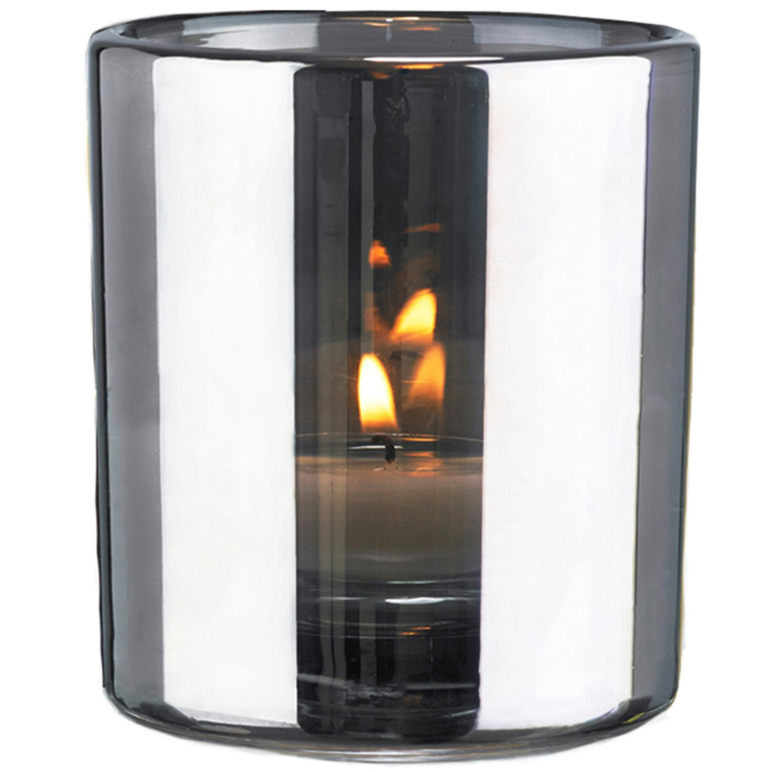 Skogsberg & Smart Hurricane Lysestage 9 Cm S&oslash;lv - Lysestager Glas Silver - SSHURRS002