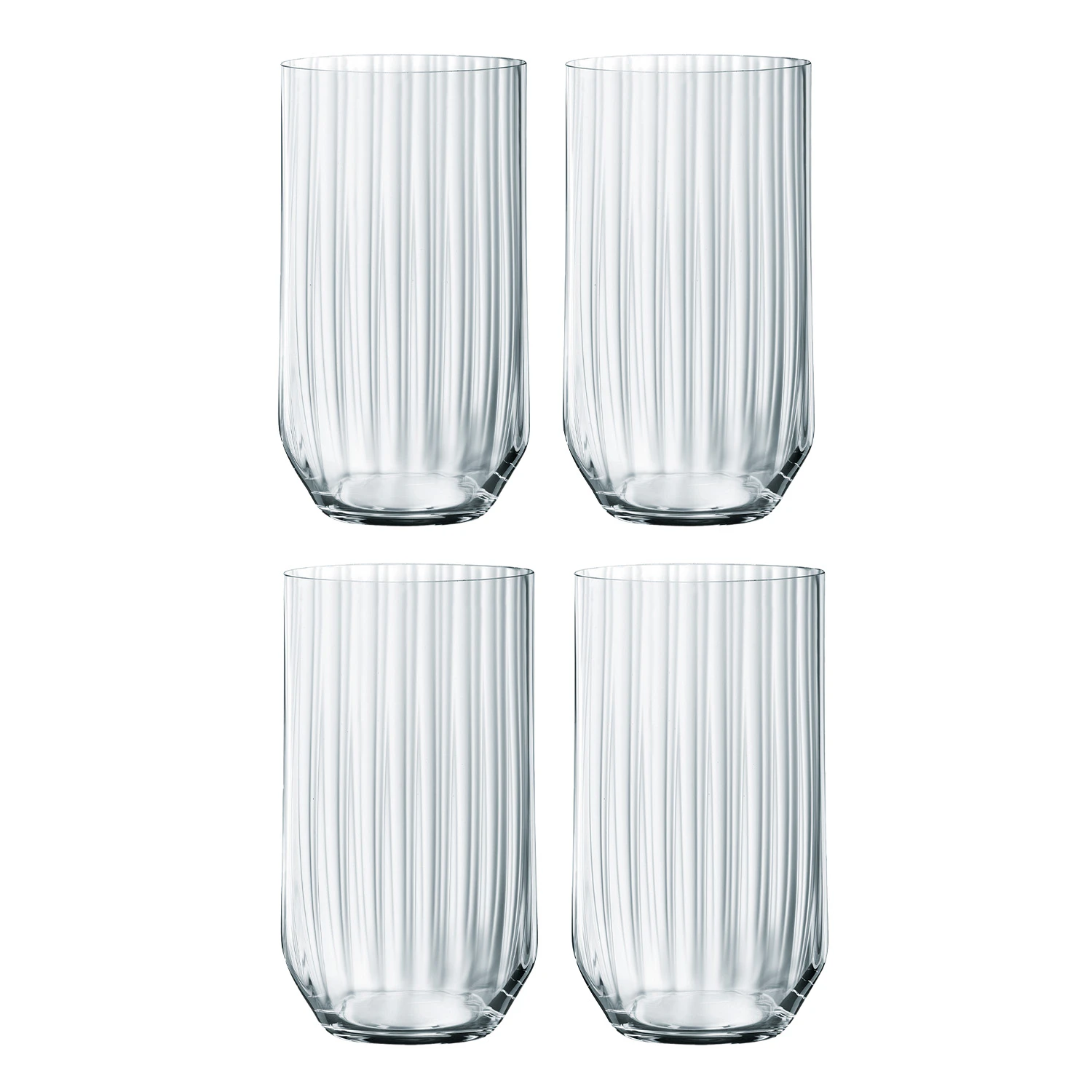 Spiegelau Linear Longdrink Glas 4-pak - Highball & Longdrink Krystalglas Klar - 4940179