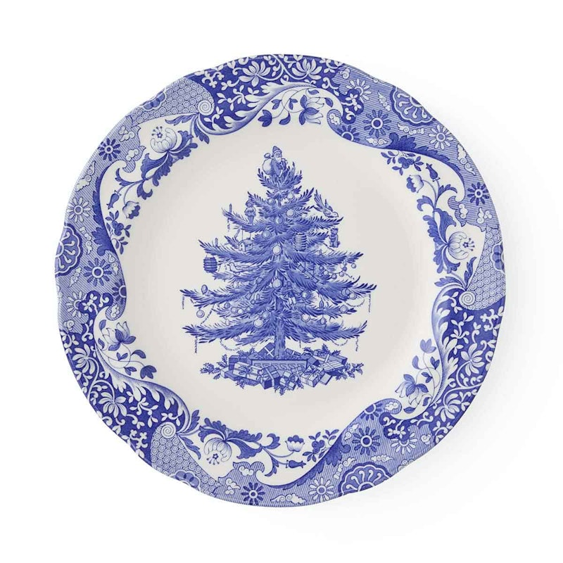 Blue Italian Christmas Middagstallerken 27 cm, Blå