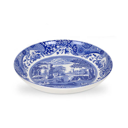 Spode Blue Italian Pastask&aring;l &Oslash;23cm - Serveringssk&aring;le Lert&oslash;j Hvid - BLI3886