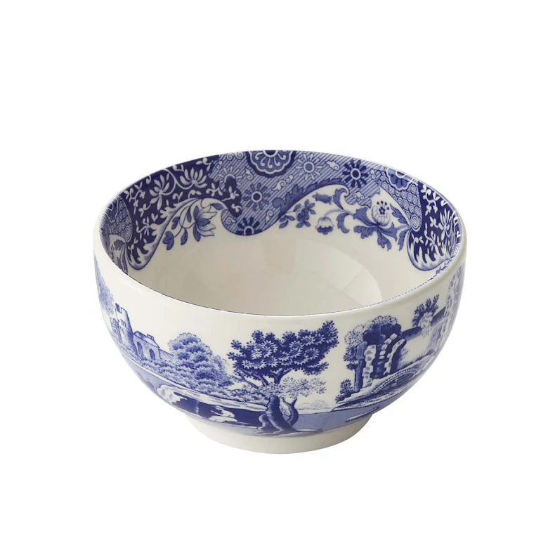 Spode Blue Italian Sk&aring;l &Oslash;11 Cm - Serveringssk&aring;le Porcel&aelig;n Hvid - BLI0343