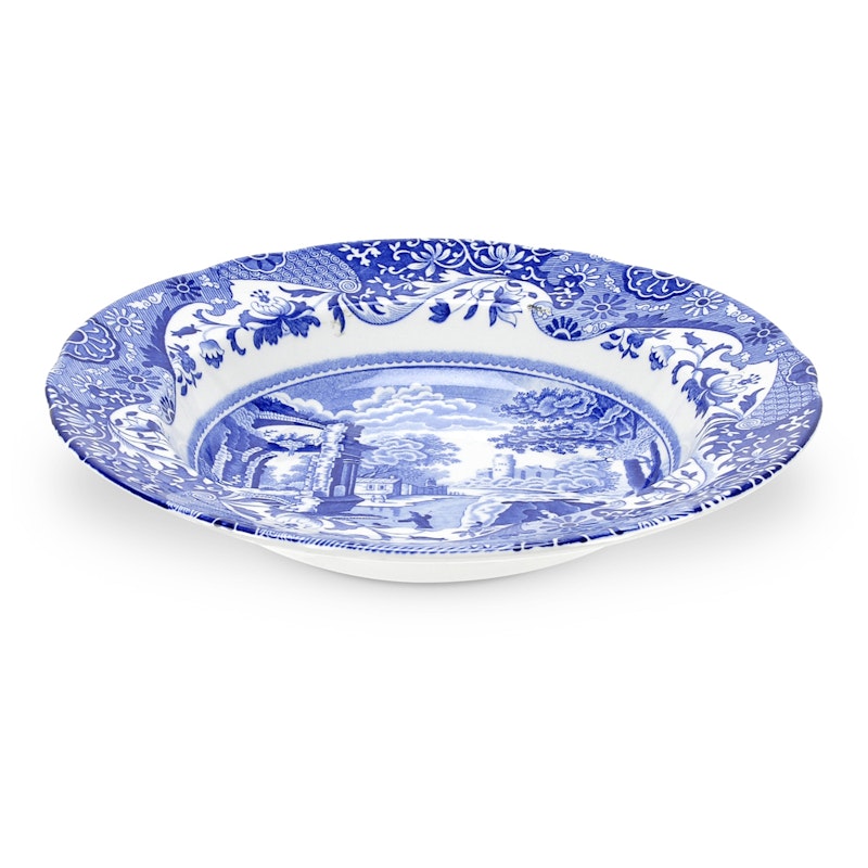 Blue Italian Suppetallerken 230 mm