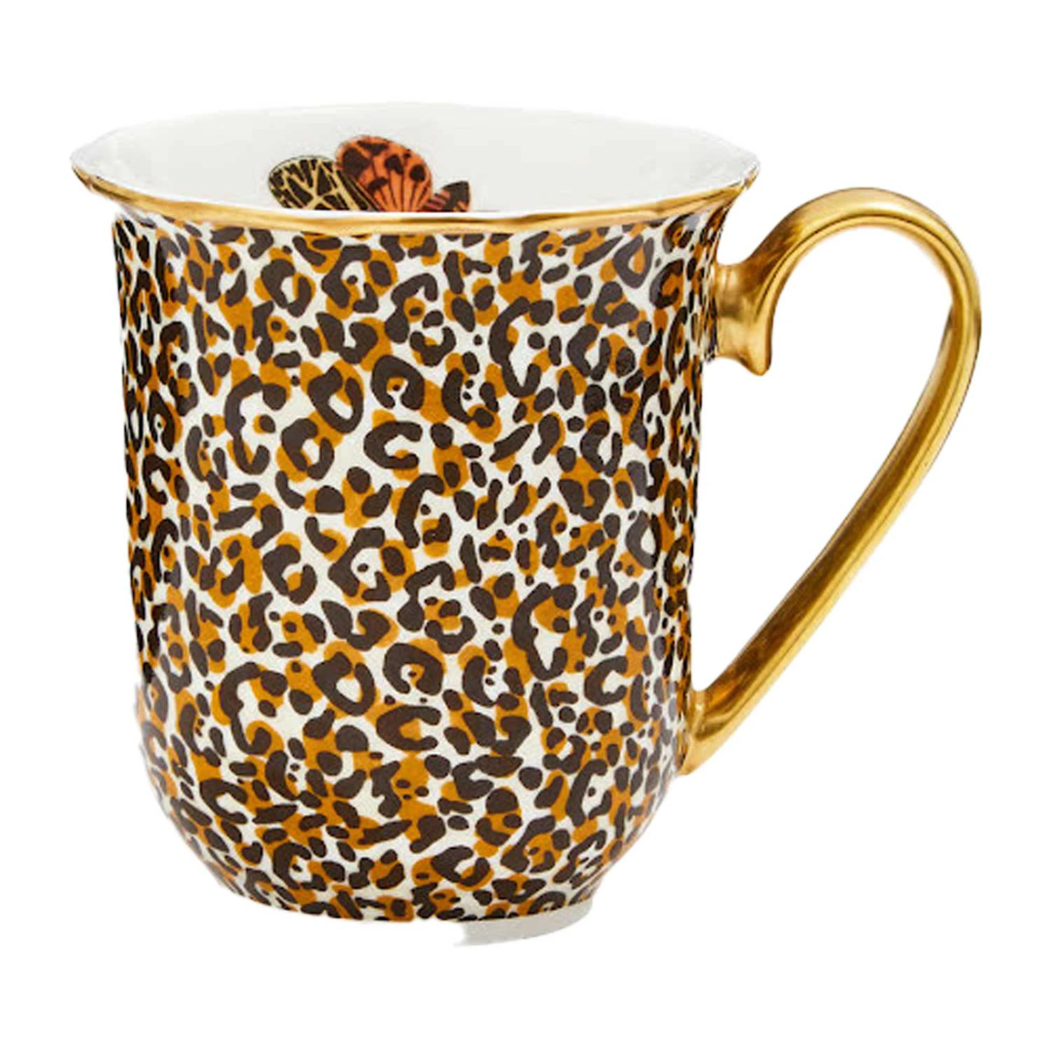 Spode Creatures Of Curiosity Krus 34 Cl - Kaffekopper Porcel&aelig;n Leopard - CRCLP8817-XG
