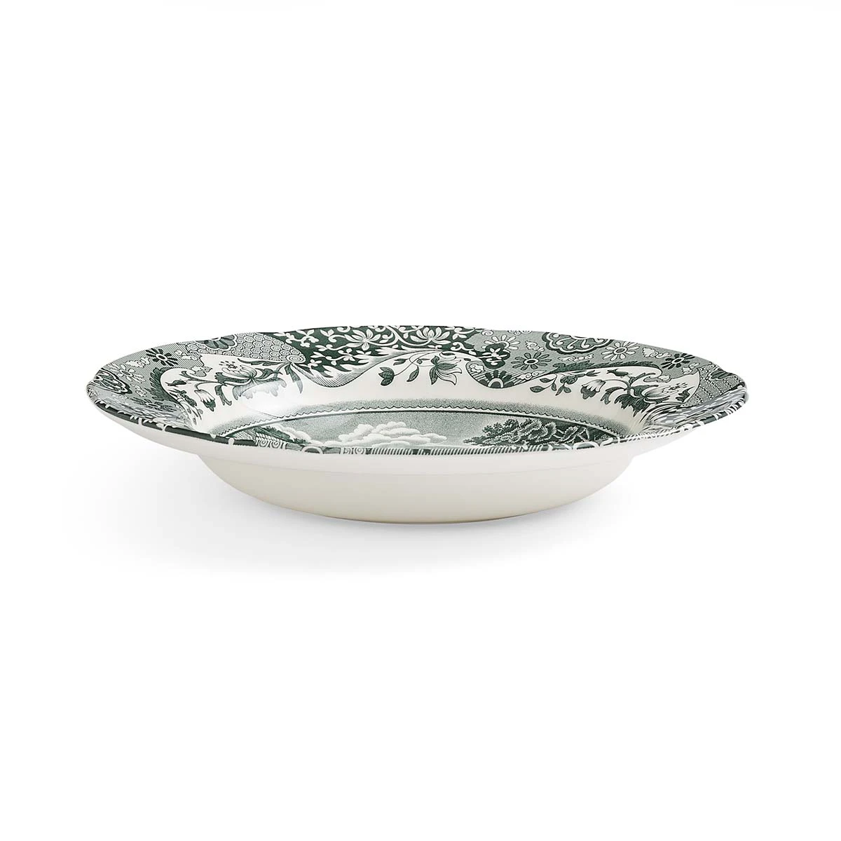 Spode Heritage Green Italian Dyb Tallerken 23 Cm Gr&oslash;n - Dybe tallerkner Porcel&aelig;n Hvid - HGI0210