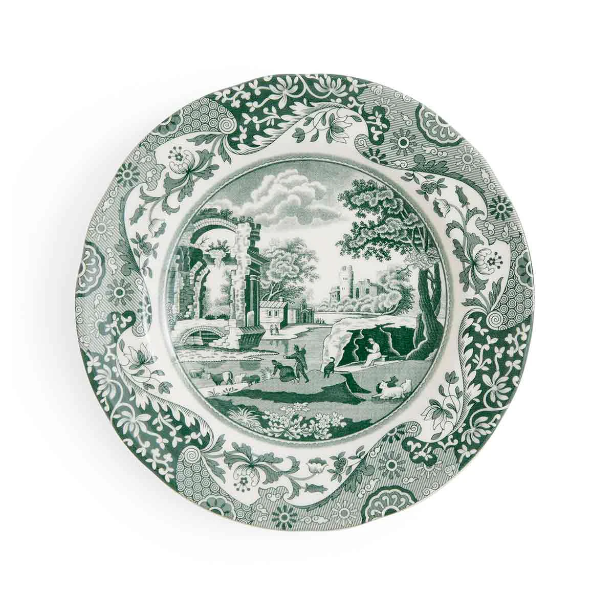 Spode Heritage Green Italian Sidetallerken 15 Cm Gr&oslash;n - Asietter Porcel&aelig;n Hvid - HGI0160