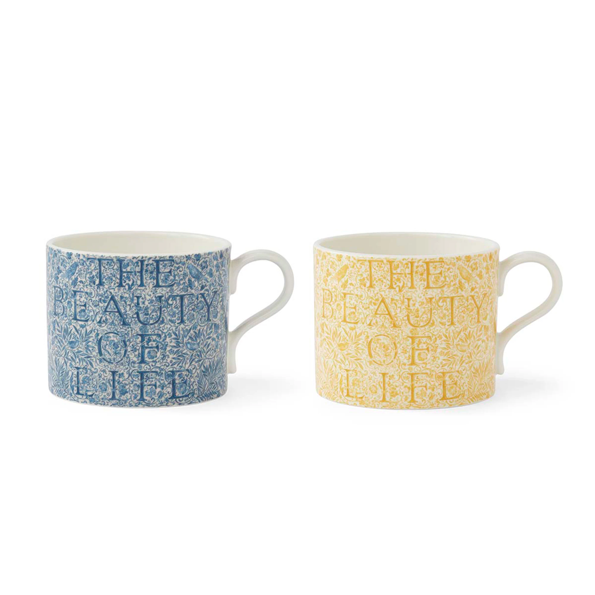 Spode William Morris & Co Krus 2-pak The Beauty Of Life - Kaffekopper Porcel&aelig;n Multi - MCOV8726-XG