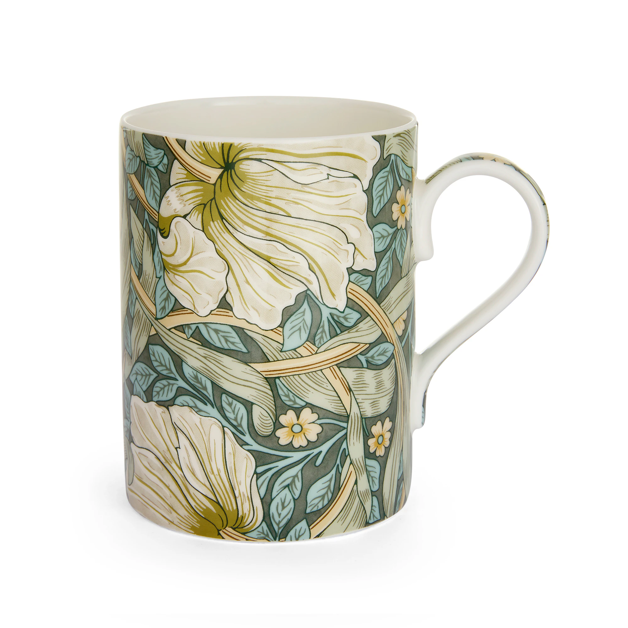 Spode William Morris & Co Krus Pimpernel/privet - Kaffekopper Benporcel&aelig;n Gr&oslash;n - MCOM5583-XS