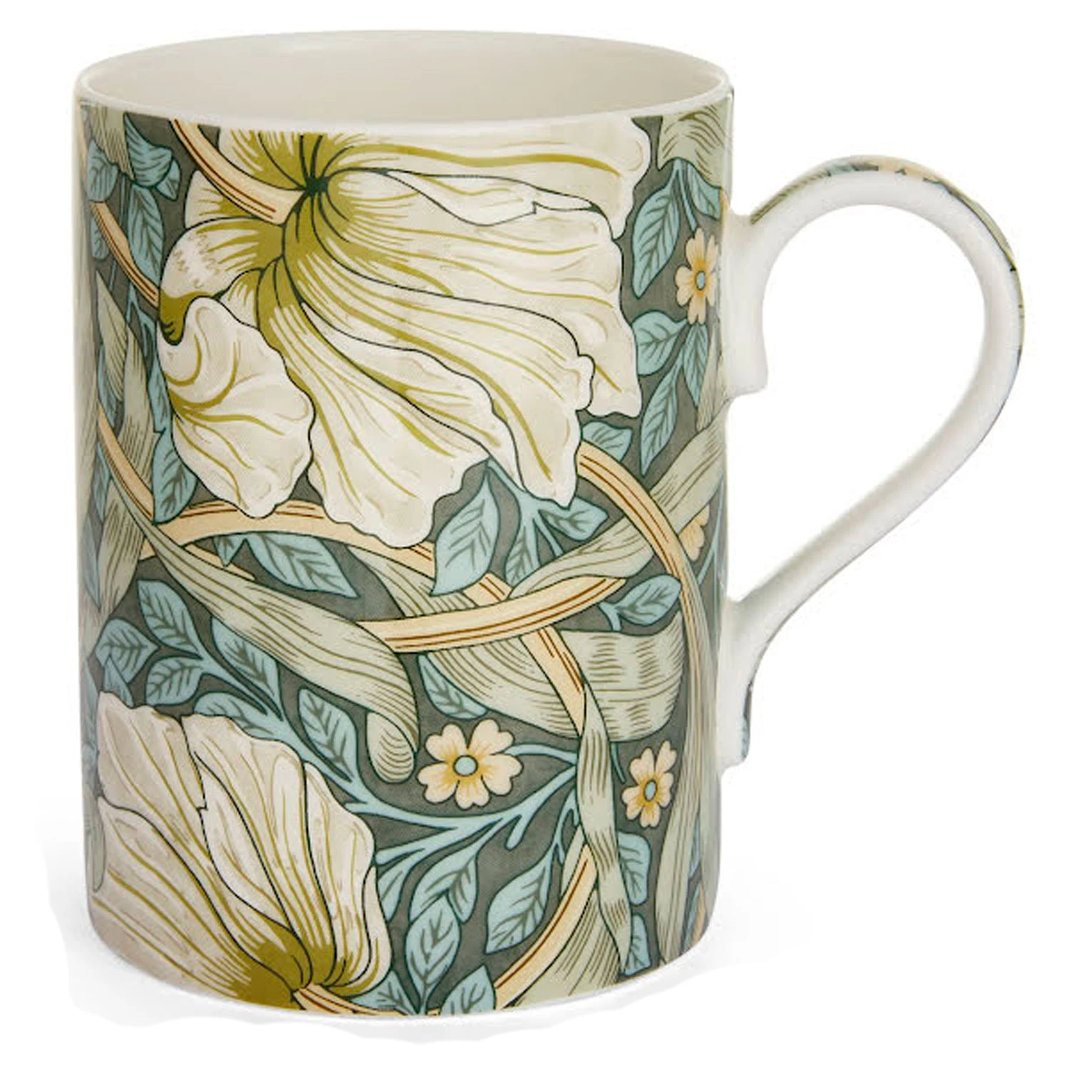 Spode William Morris & Co Krus Pimpernel/privet - Kaffekopper Benporcel&aelig;n Gr&oslash;n - MCOM5583-XS