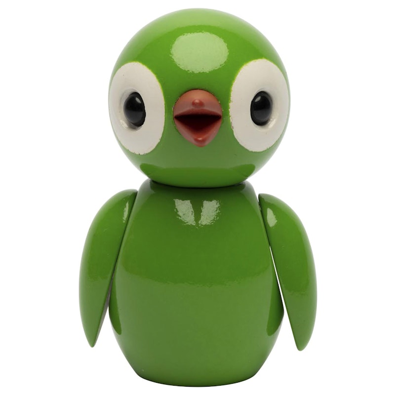 Grateful Spring Bird Træfigur 6,5 cm, Grøn