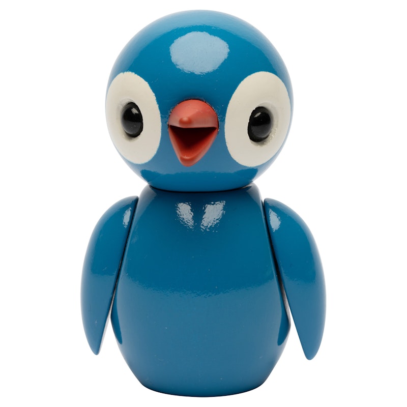 Grateful Spring Bird Træfigur 6,5 cm, Lyseblå