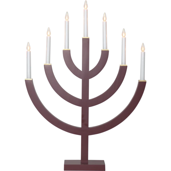 Star Trading Anno 7 Lysestage - Adventslysestager Tr&aelig; R&oslash;d - 220-21-1