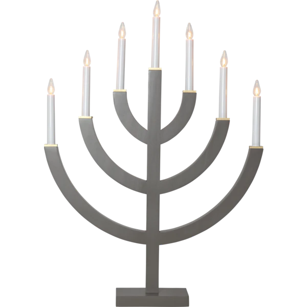 Star Trading Anno 7 Lysestage Muldvarpefarvet - Adventslysestager Tr&aelig; Mole - 220-22