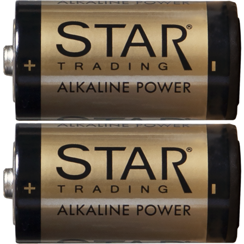 C Alkaline Power Batterier, 2-pak