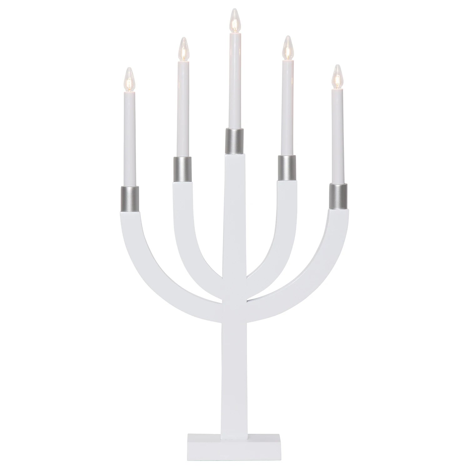 Star Trading Elias Lysestage - Adventslysestager Tr&aelig; Hvid - 218-84-1