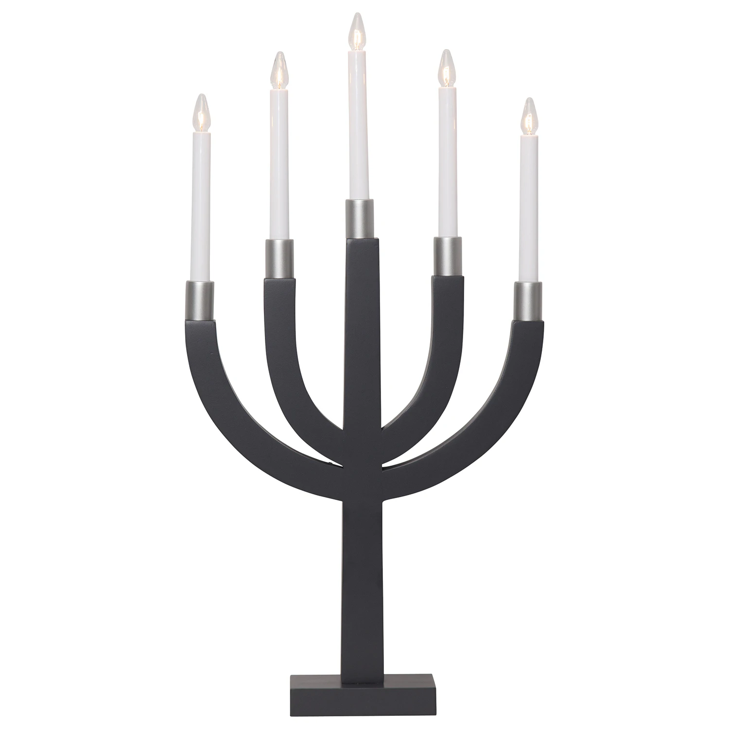 Star Trading Elias Lysestage - Adventslysestager Tr&aelig; Grafit - 218-85