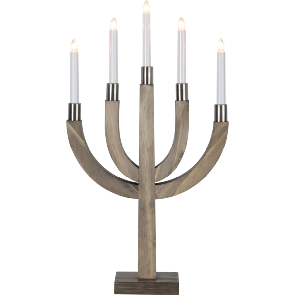 Star Trading Elias Lysestage - Adventslysestager Tr&aelig; Brun - 218-83-1