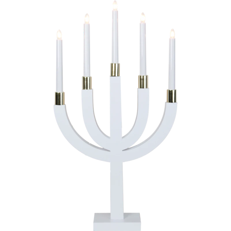 Elias Lysestage, Hvid / Messing