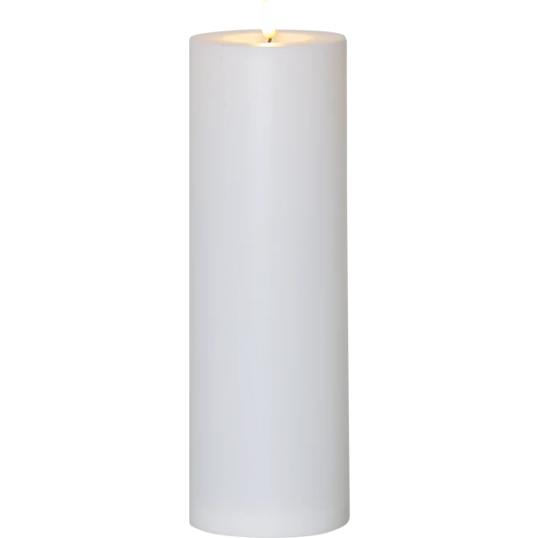 Star Trading Flamme Bloklys Led Udend&oslash;rs t 32,5 Cm - LED-lys Plast Hvid - 061-26