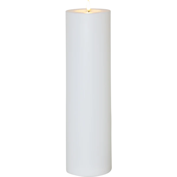 Star Trading Flamme Bloklys Led Udend&oslash;rs t 37,5 Cm - LED-lys Plast Hvid - 061-27