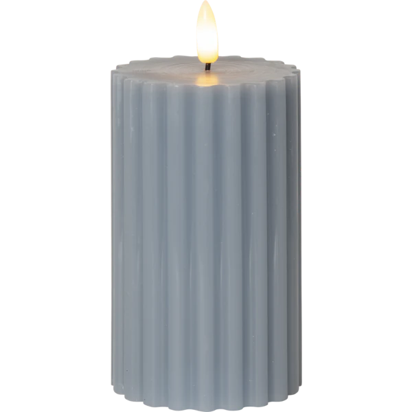 Star Trading Flamme Stripe Bloklys Led 15 Cm t - LED-lys Voks Bl&aring; - 061-70