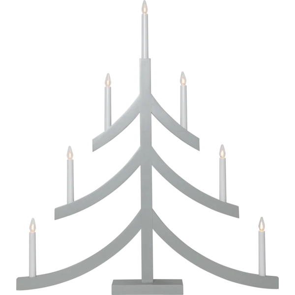 Star Trading Pagod Lysestage - Adventslysestager Tr&aelig; Gr&aring; - 645-21