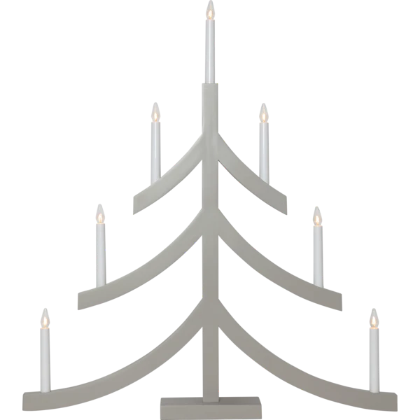 Star Trading Pagod Lysestage Elefantgr&aring; - Adventslysestager Tr&aelig; Elephant - 645-22