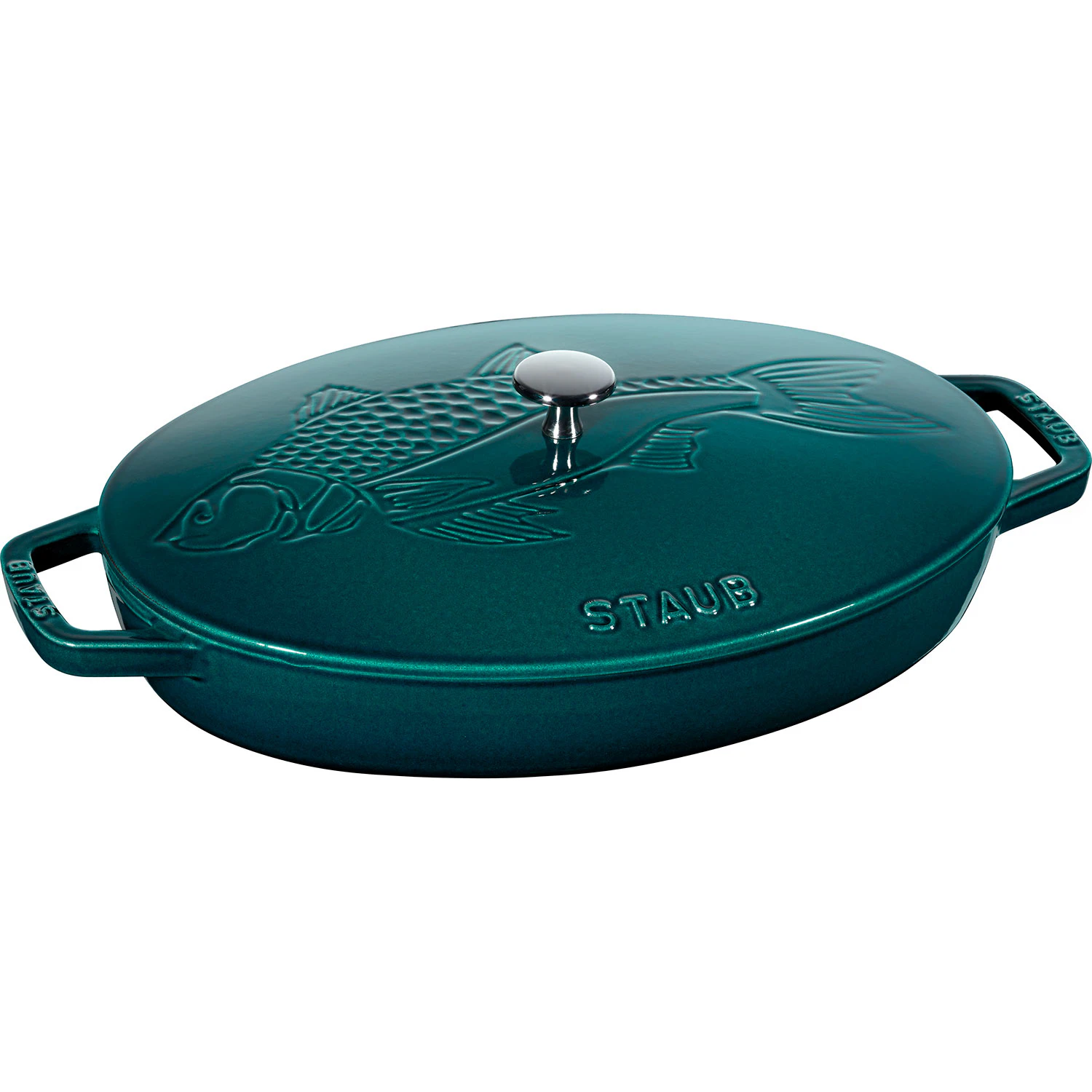 Staub La Mer Kasserolle 33 Cm Petrol - Service & Starts&aelig;t St&oslash;bejern Bl&aring; - 1003335