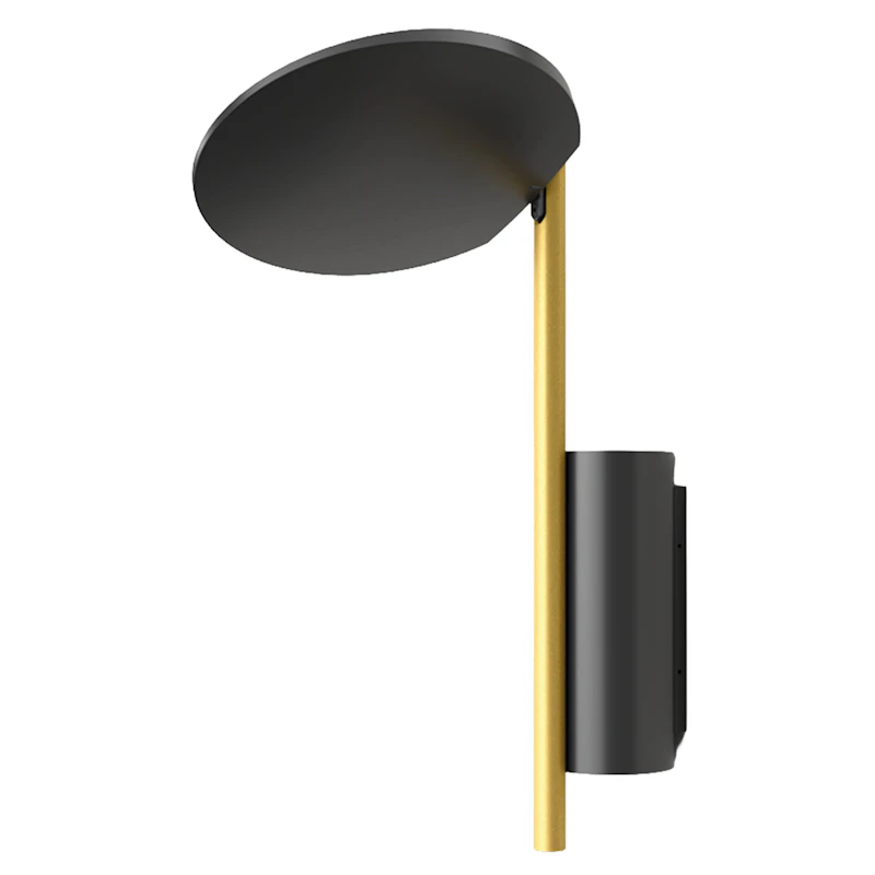 Kimia Væglampe, Sort / Satin Gold