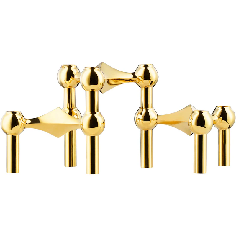 Nagel Lysestage 3-pak, Messing