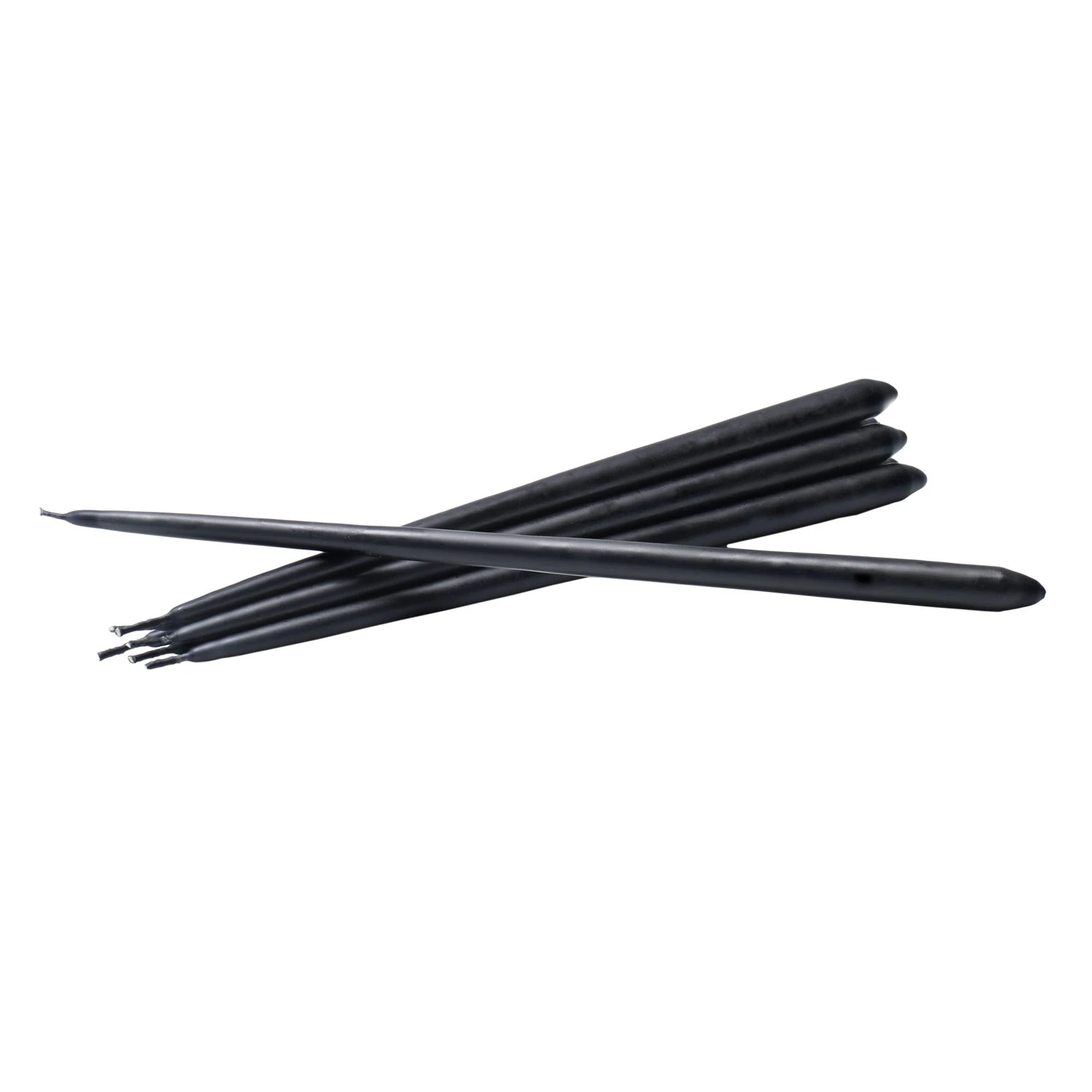 Stoff Nagel Stoff Lys Af Ester&Erik 6 Stk - Lysestager Bomuld Sort - 36010