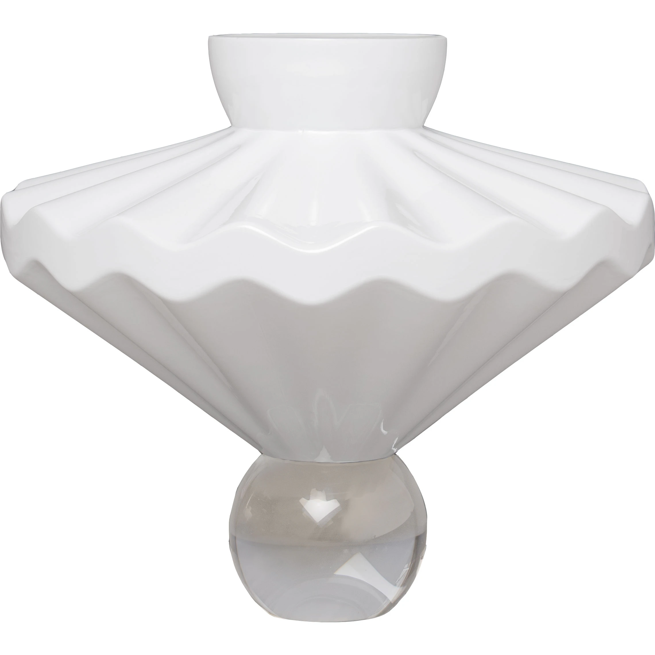 Stori Ballerina Vase 23 Cm - Vaser Mundbl&aelig;st Glas Milky - 10106