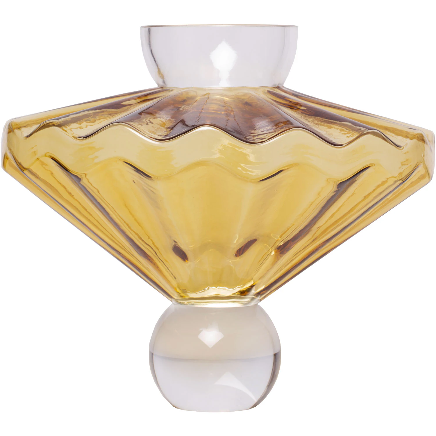 Stori Ballerina Vase 23 Cm farvet - Vaser Mundbl&aelig;st Glas Rav - 10107