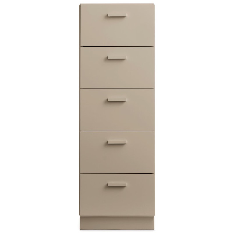 Relief Kommode Høj med Fodstykke, Beige