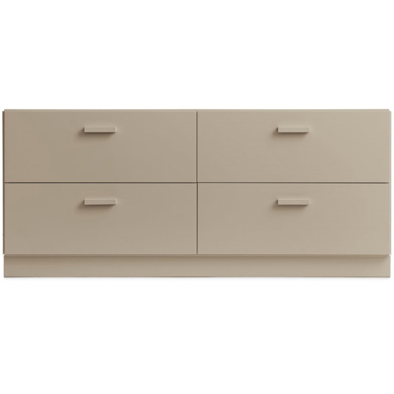 Relief Kommode Lav med Fodstykke, Beige