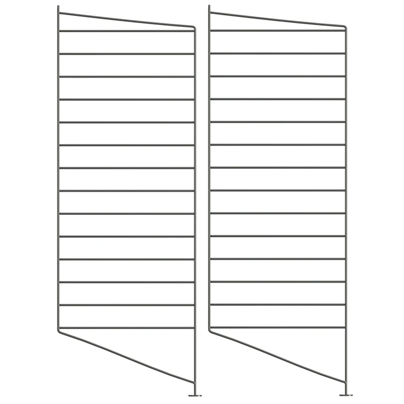 String Gavle Gulv 30x85 cm 2-pak, Mørkegrå