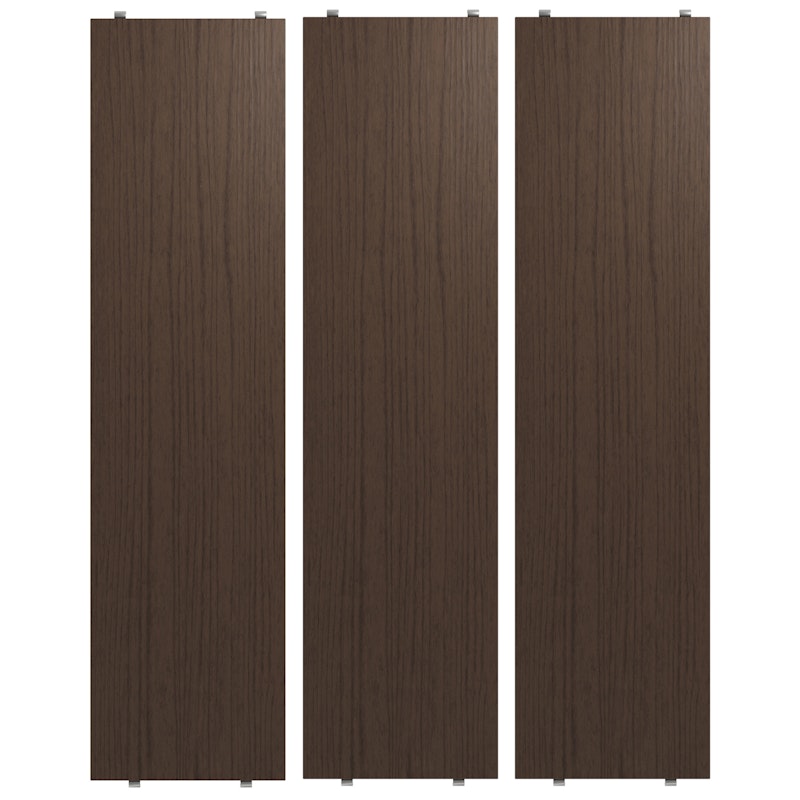 String Hylder 3-pak 78x20 cm, Dark Oak