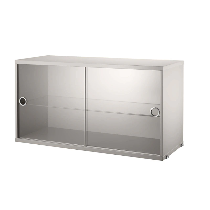 String Vitrineskab 30x78 cm, Beige