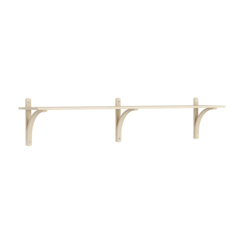 Levi Wall Shelf 180 cm Small, Aluminium / Naturlack Ash